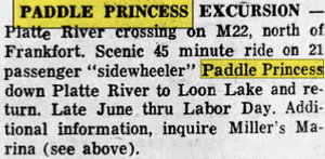 The Paddle Princess River Boat - Jul 02 1967 Article